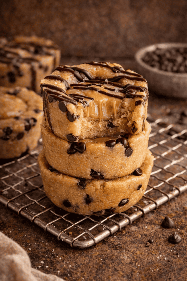 No-Bake Caramel Cookie Dough Cups (Creamy, Chewy & Irresistible)
