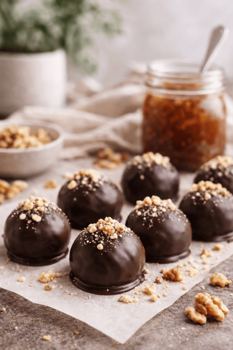 No-Bake Walnut Jam Balls (Easy Guest-Ready Zserbó-Style Dessert)