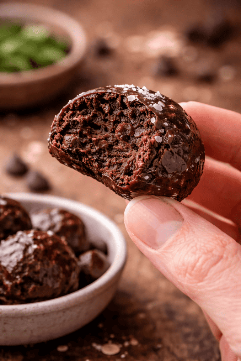 No-Bake Brownie Balls (3 Ingredients, Fudgy & Rich)