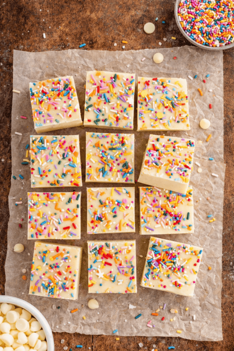 Cake Batter Fudge (No-Bake, Funfetti-Style Dessert)