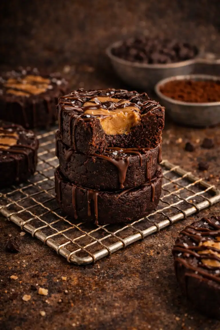 No-Bake Peanut Butter Brownie Cups (Rich, Fudgy & Creamy)