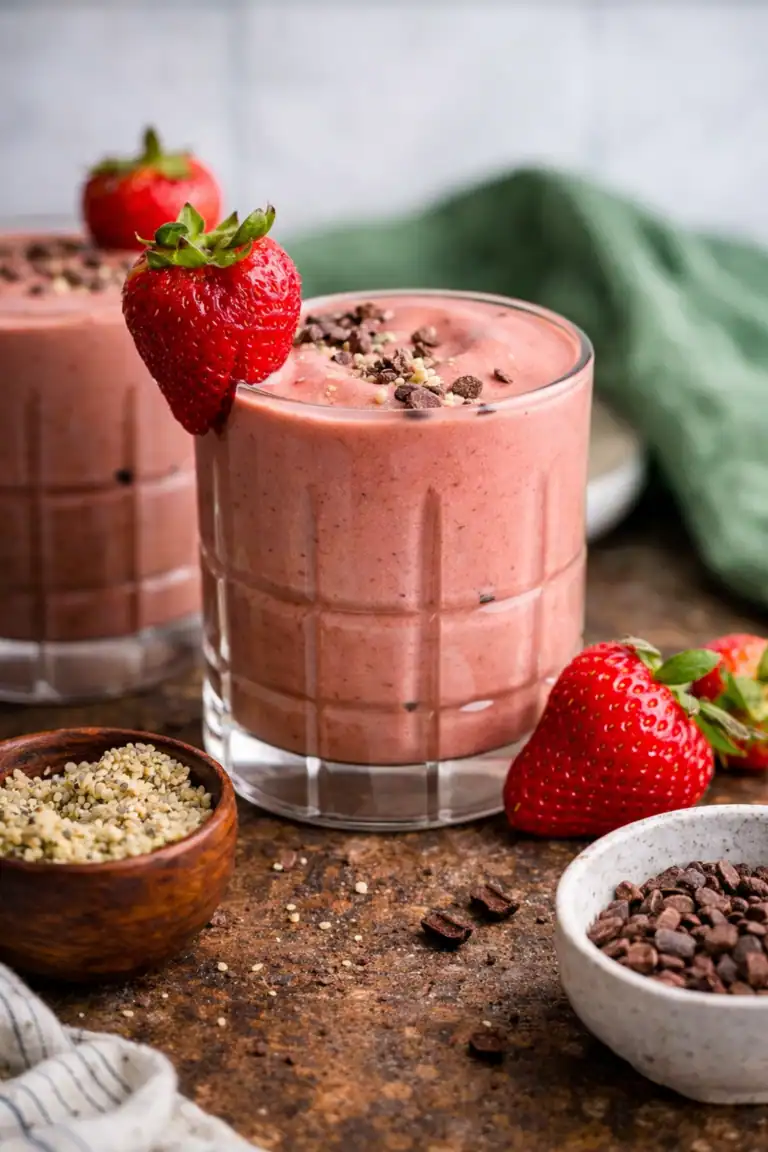 Chocolate Strawberry Banana Smoothie (Creamy, Rich & Refreshing)