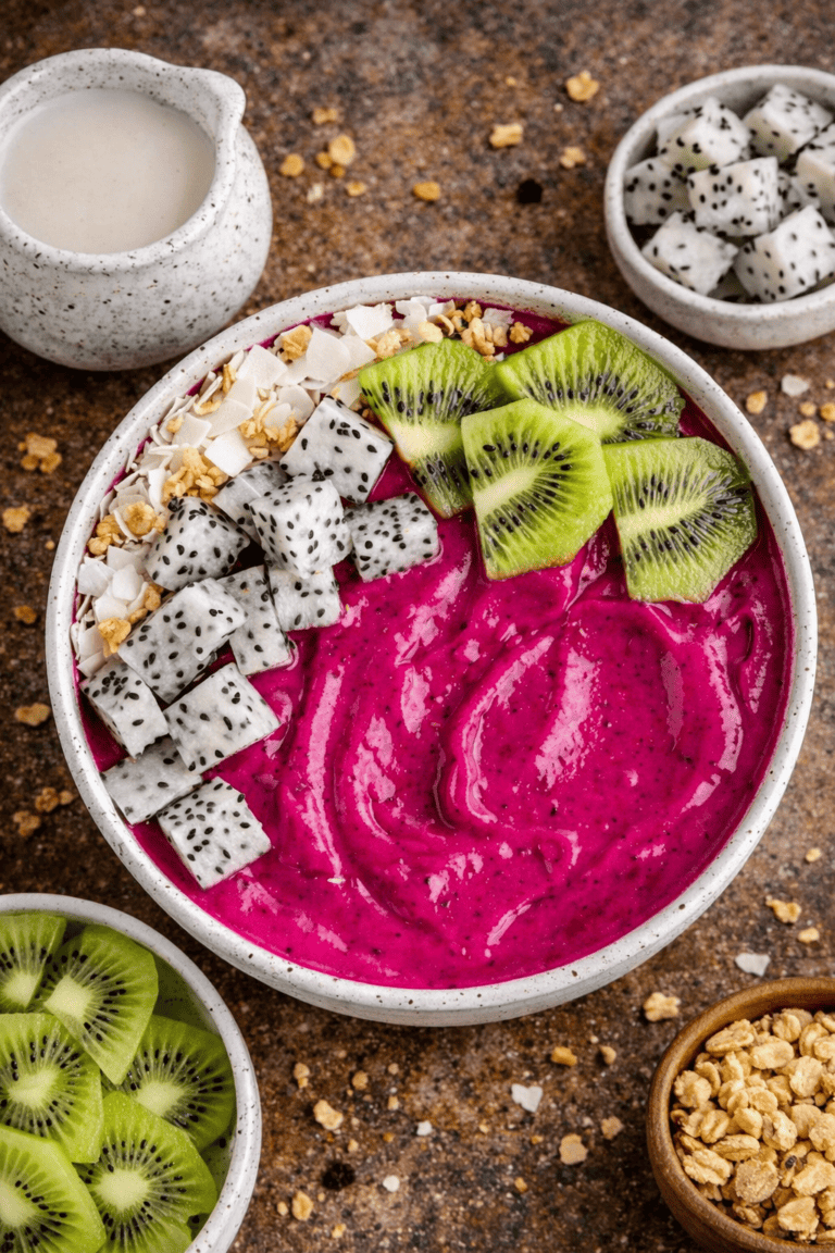 Dragon Fruit Smoothie Bowl (Vibrant, Creamy & Antioxidant-Rich)