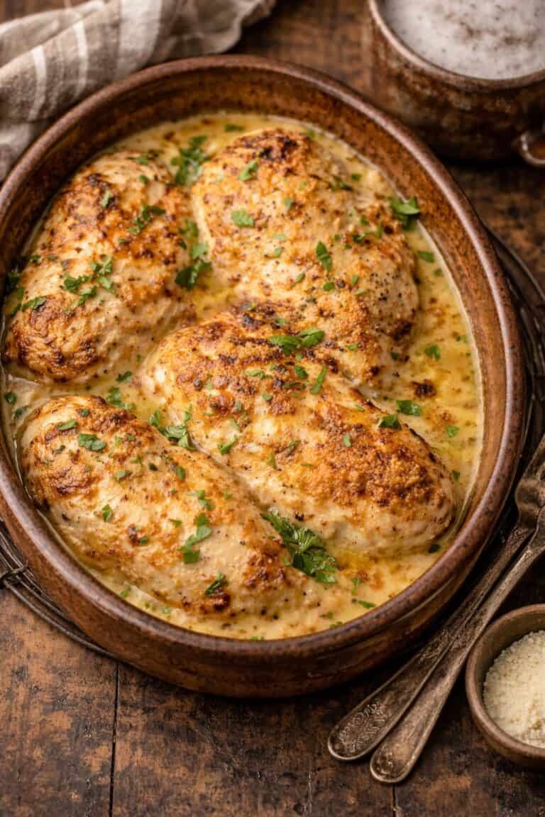 Caesar Chicken (Creamy, Cheesy & Oven-Baked)