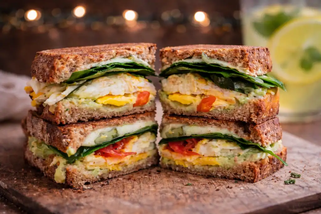Healthy Avocado Egg Breakfast Sandwich