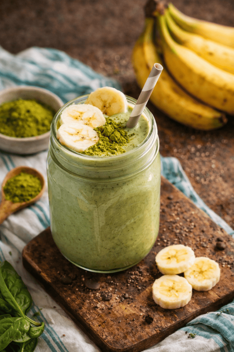 Banana Matcha Smoothie (Creamy, Calm Energy Boost)