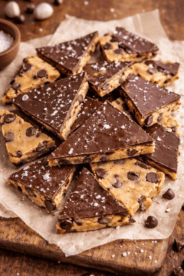 Healthy Cookie Dough Bark (Vegan & Gluten-Free)