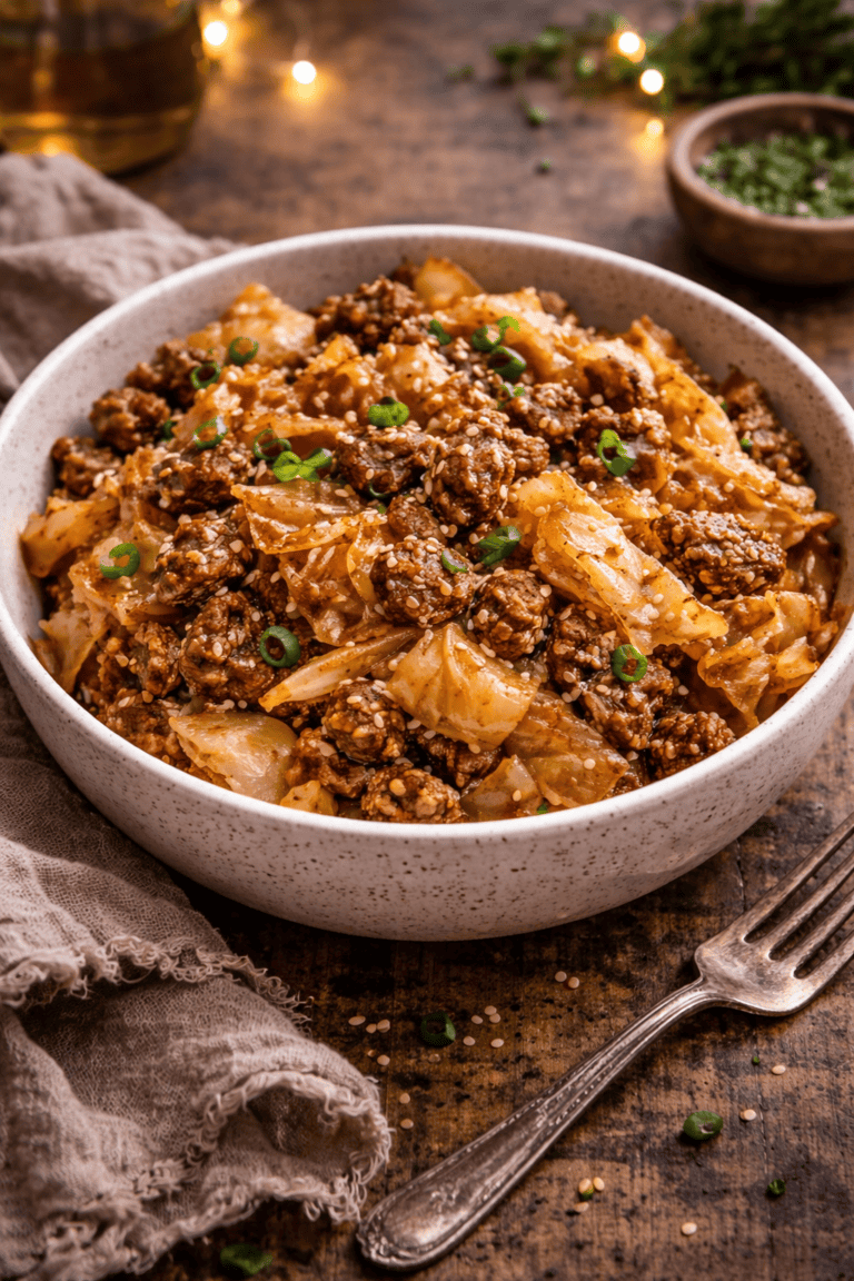 20-Minute Healthy Ground Beef & Cabbage (Low-Carb & High-Protein)