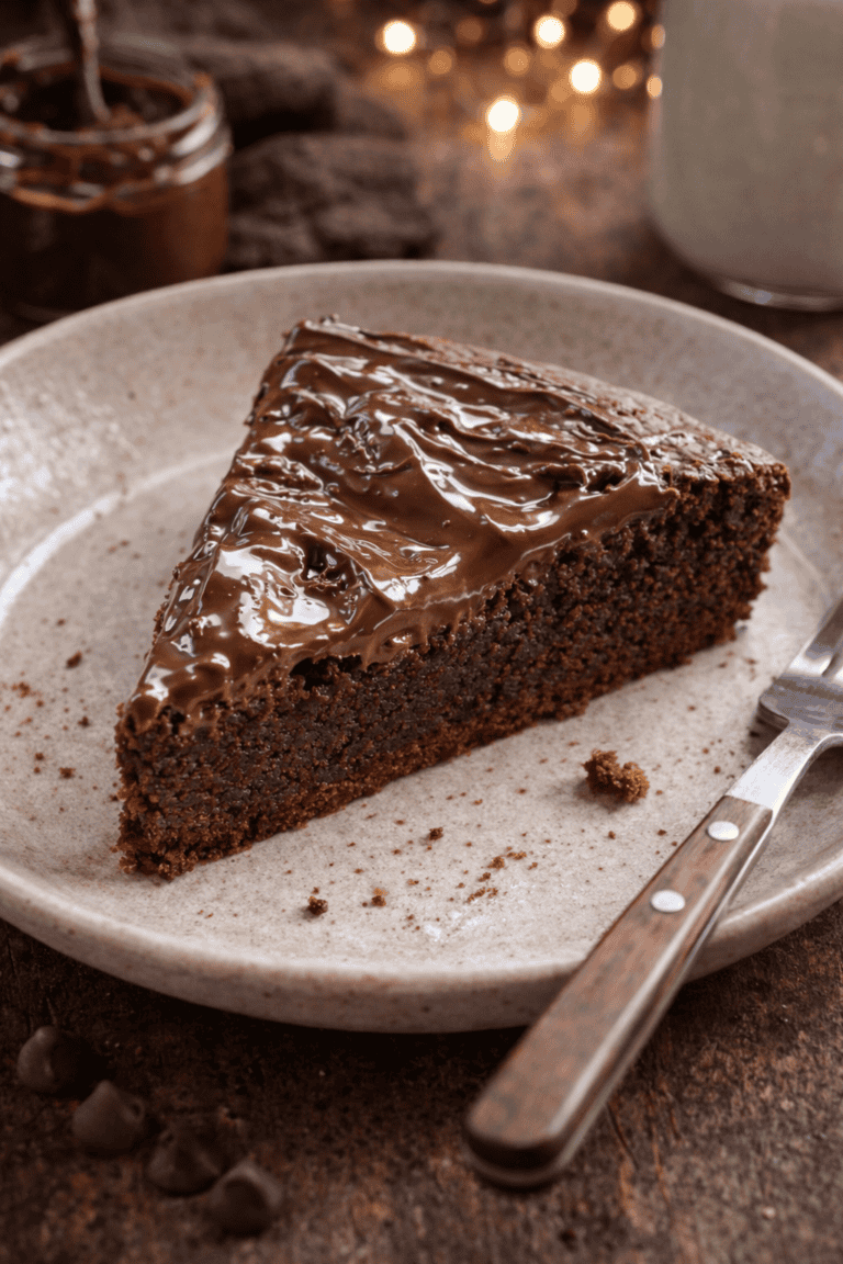 Easy Nutella Cake (Only 3 Ingredients, Rich & Fudgy)