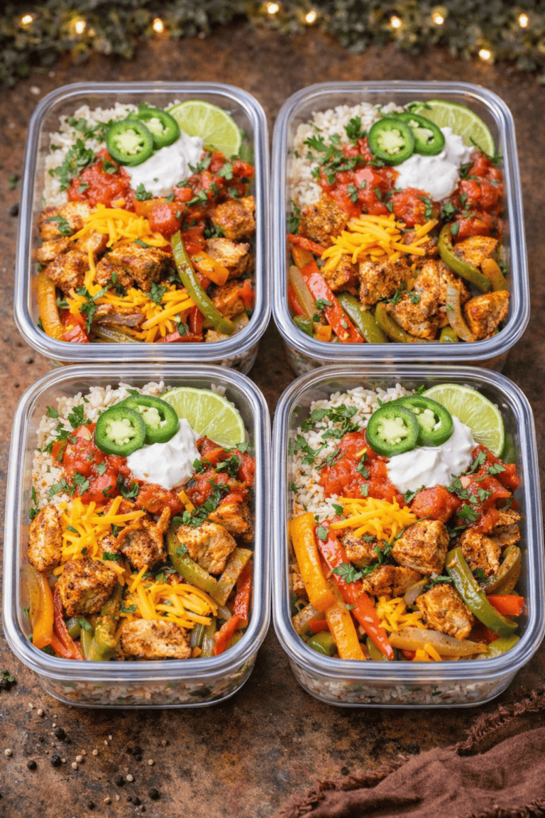 Fajita Meal Prep Bowls (High-Protein, Flavor-Packed & Perfect for Busy Weeks)
