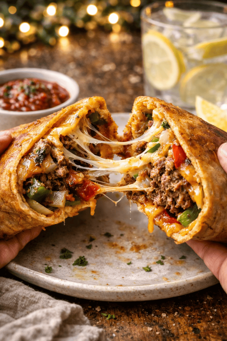 Fajita Burger Wraps (Cheesy, Savory & Perfect for Weeknights)