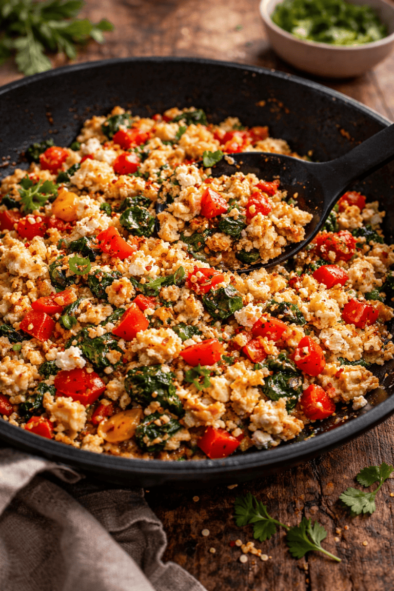 Mediterranean Breakfast Scramble (High-Protein & Ready in 10 Minutes)