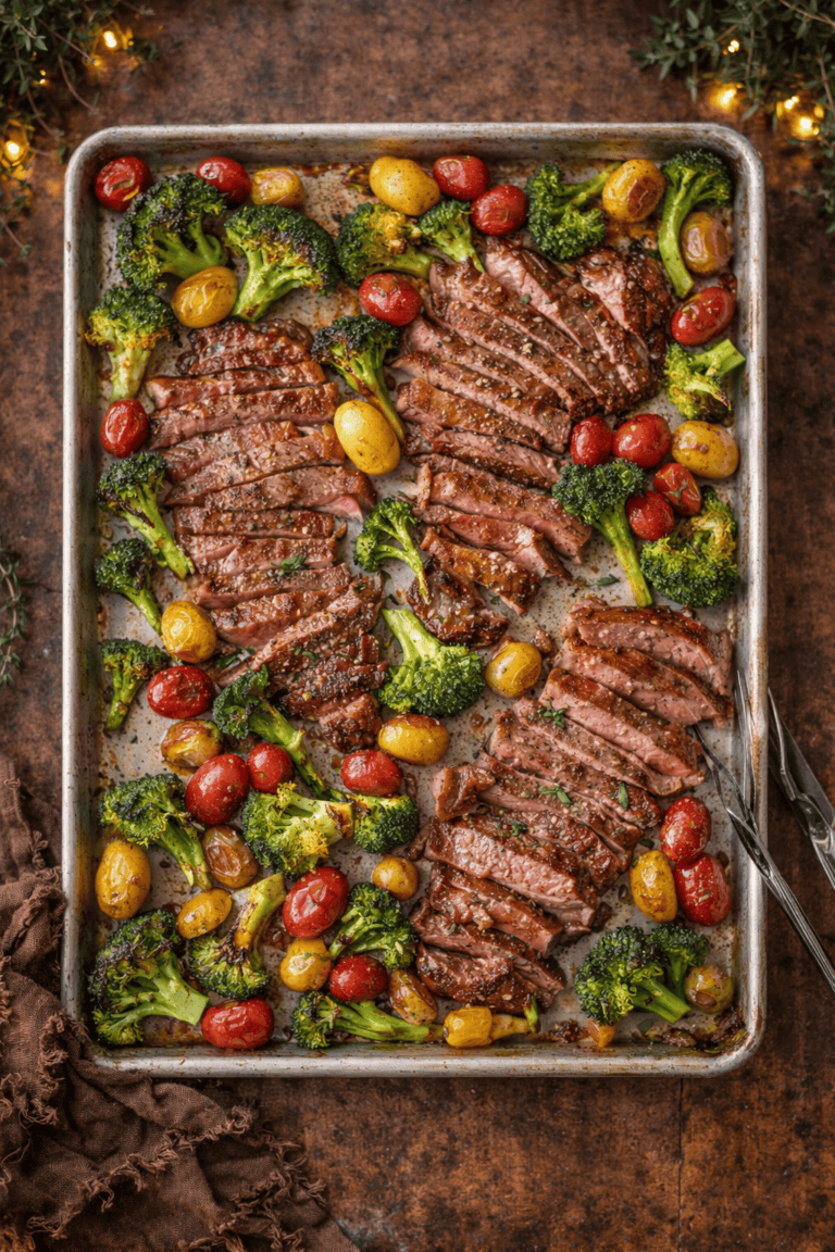 Sheet Pan Steak and Veggies (Juicy, Flavorful & Perfect for Easy Dinners)